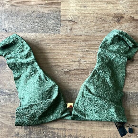 NWT ViX Firenze Liz Ruffle Top and Fany Classic Bottoms SET in Army Green L - Picture 7 of 12